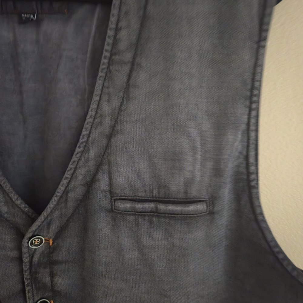 Stylish 32 Bar Blues  Men's Pique Vest Size XL Made In Turkey - Picture 3 of 10